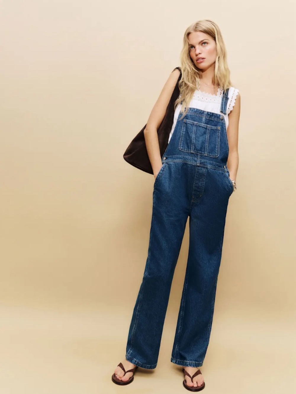 Reformation Indigo Denim Overalls